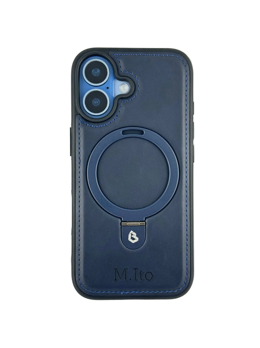 ネーム刻印可能　iPhone専用リング付スマホケース